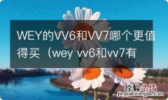 wey vv6和vv7有什么区别 WEY的VV6和VV7哪个更值得买