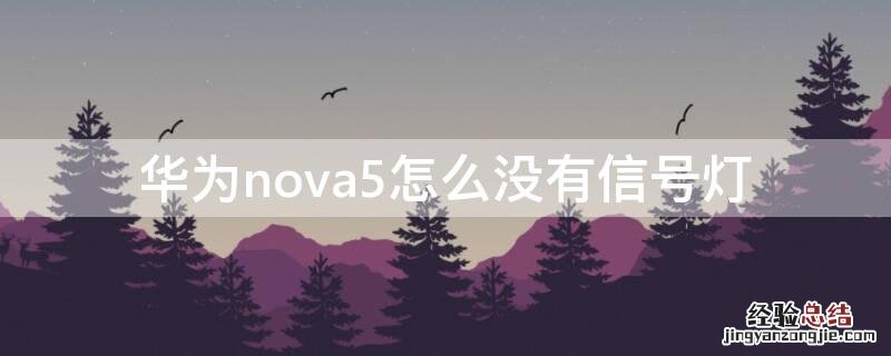 华为nova5怎么没有信号灯