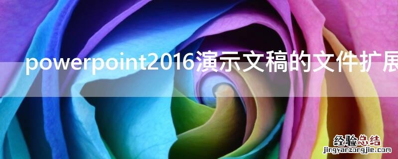 powerpoint2016演示文稿的文件扩展名