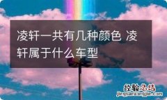 凌轩一共有几种颜色 凌轩属于什么车型