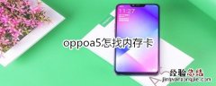 oppoa5怎找内存卡