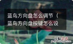 蓝鸟方向盘按键怎么设置 蓝鸟方向盘怎么调节