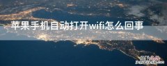 苹果手机自动打开wifi怎么回事 iPhone手机自动打开wifi怎么回事