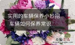 实用的车辆保养小妙招 车辆如何保养常识