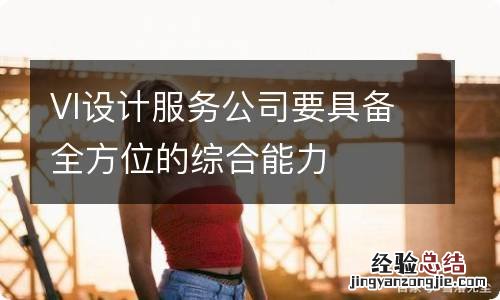 VI设计服务公司要具备全方位的综合能力