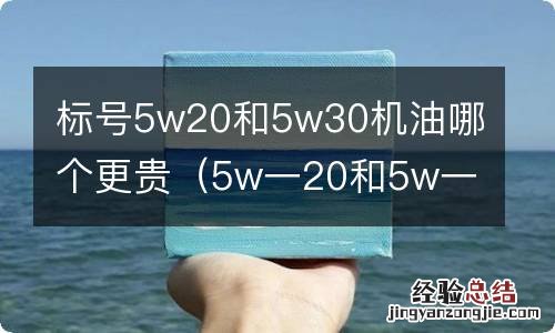 5w一20和5w一30机油有什么区别 标号5w20和5w30机油哪个更贵