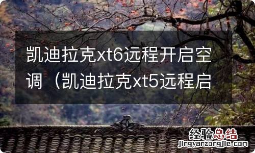 凯迪拉克xt5远程启动空调 凯迪拉克xt6远程开启空调