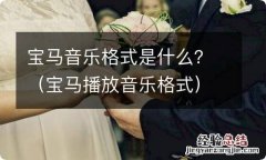 宝马播放音乐格式 宝马音乐格式是什么？