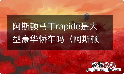 阿斯顿马丁是顶级车吗 阿斯顿马丁rapide是大型豪华轿车吗