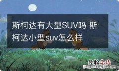 斯柯达有大型SUV吗 斯柯达小型suv怎么样