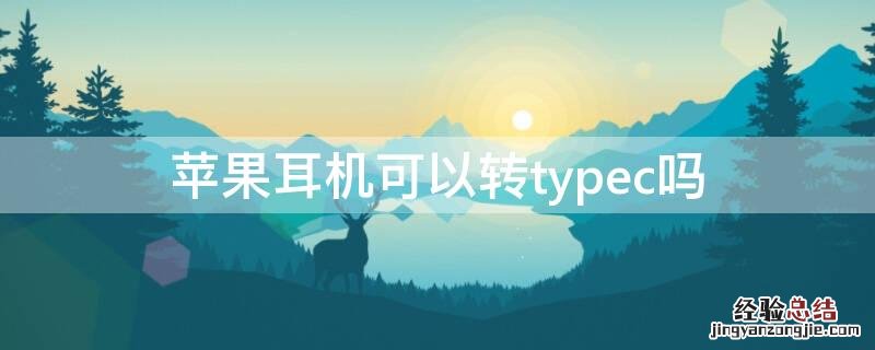 iPhone耳机可以转typec吗 有没有typec转苹果耳机接口