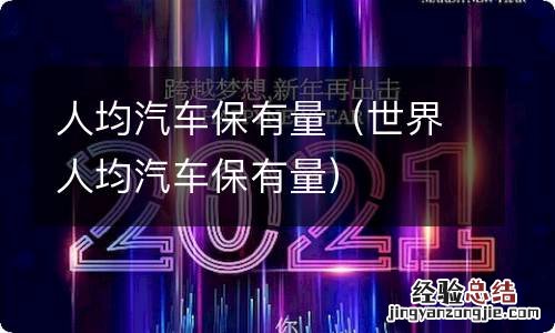 世界人均汽车保有量 人均汽车保有量
