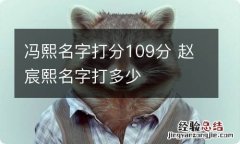 冯熙名字打分109分 赵宸熙名字打多少