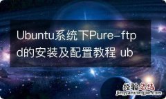 Ubuntu系统下Pure-ftpd的安装及配置教程 ubuntu安装配置ftp服务