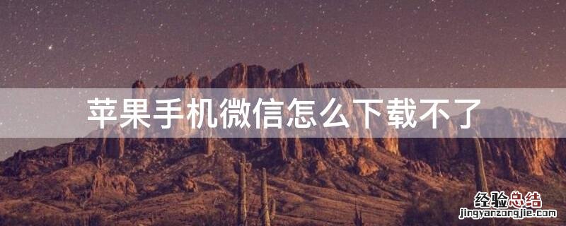 iPhone手机微信怎么下载不了 iphone手机为什么下载不了微信