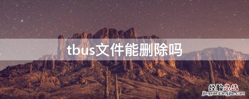 tbus文件能删除吗 tbus是什么文件夹可以删除吗