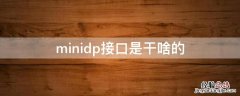 minidp接口是干啥的 minidp1.4接口是干啥的