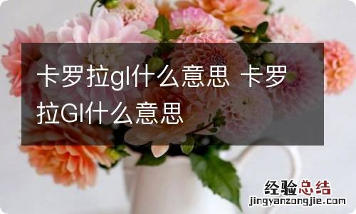 卡罗拉gl什么意思 卡罗拉Gl什么意思