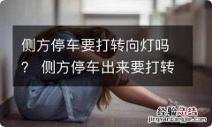 侧方停车要打转向灯吗？ 侧方停车出来要打转向灯吗