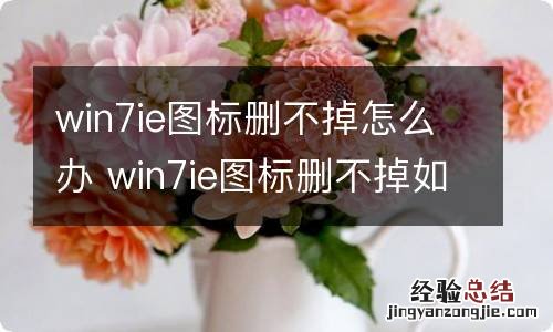 win7ie图标删不掉怎么办 win7ie图标删不掉如何解决