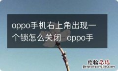 oppo手机右上角出现一个锁怎么关闭oppo手机右上角出现一个锁如何关闭