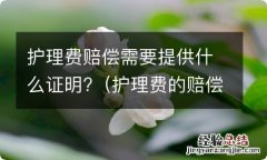 护理费的赔偿依据 护理费赔偿需要提供什么证明?