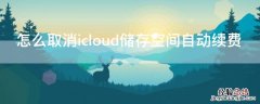 怎么取消icloud储存空间自动续费 如何取消icloud储存空间自动续费