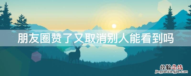 朋友圈赞了又取消别人能看到吗 朋友圈赞了取消别人看见吗