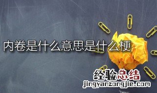 内卷是什么意思是什么梗