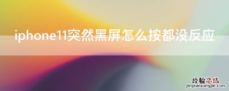 iPhone11突然黑屏怎么按都没反应 iphone11突然黑屏怎么按都没反应怎么办