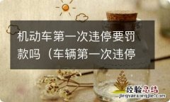 车辆第一次违停可以免罚吗 机动车第一次违停要罚款吗