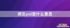 什么叫pid已绑定 绑定pid是什么意思