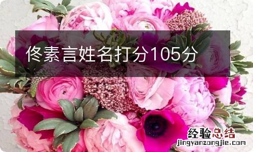 佟素言姓名打分105分