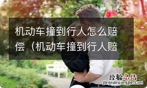机动车撞到行人赔偿责任 机动车撞到行人怎么赔偿
