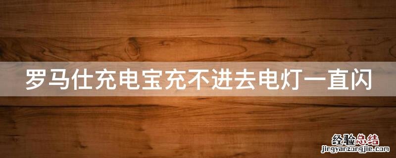 罗马仕充电宝充不进去电灯一直闪怎么办 罗马仕充电宝充不进去电灯一直闪