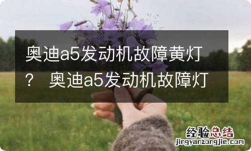 奥迪a5发动机故障黄灯？ 奥迪a5发动机故障灯亮