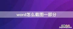 word怎么截图一部分文字 word怎么截图一部分