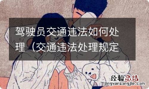 交通违法处理规定 驾驶员本人处理 驾驶员交通违法如何处理