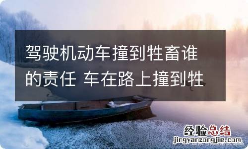 驾驶机动车撞到牲畜谁的责任 车在路上撞到牲畜谁的责任