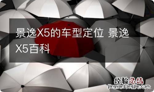 景逸X5的车型定位 景逸X5百科