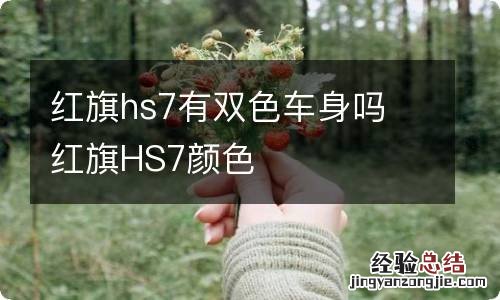 红旗hs7有双色车身吗 红旗HS7颜色