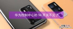 华为控制中心的5G开关不见了