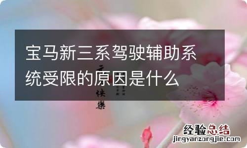 宝马新三系驾驶辅助系统受限的原因是什么