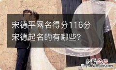 宋德平网名得分116分 宋德起名的有哪些?