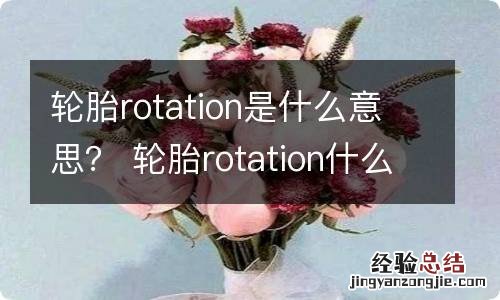 轮胎rotation是什么意思？ 轮胎rotation什么意思啊