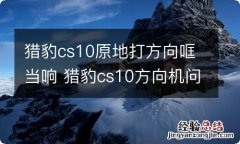 猎豹cs10原地打方向哐当响 猎豹cs10方向机问题