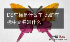 DS车标是什么车 ds的车标中文名叫什么