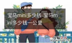 宝马mini多少钱 宝马mini多少钱一公里