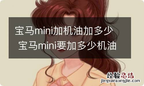 宝马mini加机油加多少 宝马mini要加多少机油