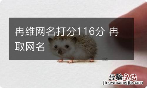 冉维网名打分116分 冉取网名